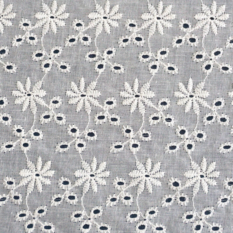 Embroidered Fabric All-Over Cutwork for Women's Wear Wholesale Supplie 3